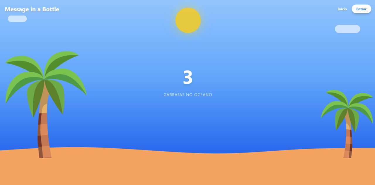 Screenshot do Message in a Bottle